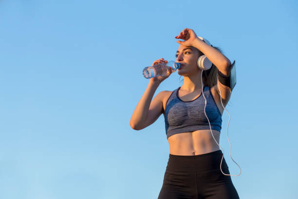 istock Young woman looking tired after training 1250688795