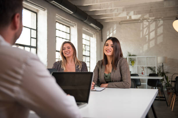 istock Business people having serious discussions 1250694078