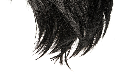 Black Hair Tips Isolated On White Stock Photo - Download Image Now - Brown  Hair, Concepts, Dark - iStock