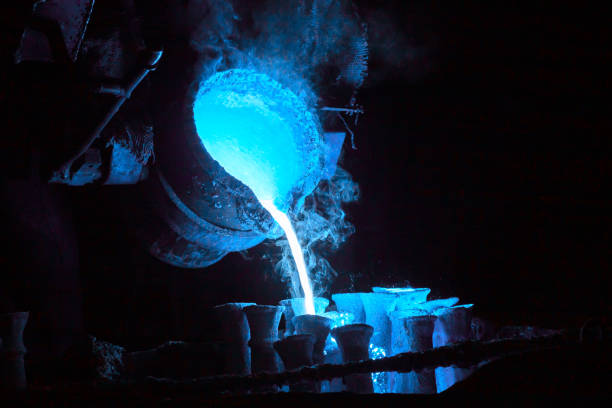 istock steel casting process toned blue for magic potion or chemical or biohazard or radioactive waste illustration 1250707787