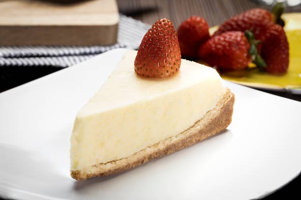 istock delicious slice of cheesecake on a plate 1250708344