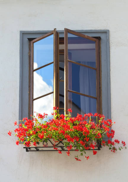 istock Window with flowers. Cesky Krumlov, Czech republic. 1250712074