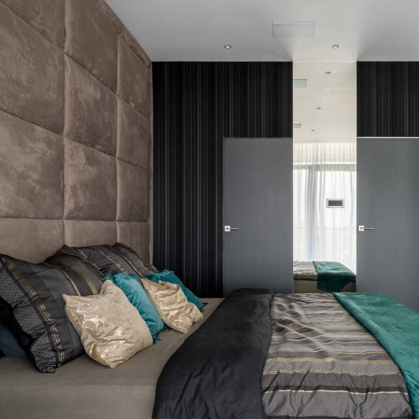 istock Bedroom with decorated walls 1250712097