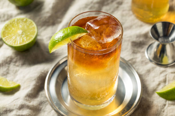 istock Boozy Rum Dark and Stormy Cocktail 1250717524