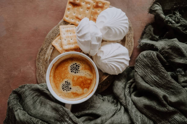 istock Coffee time. Morning breakfast. Top view. 1250717917