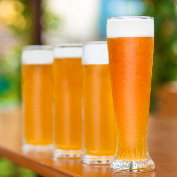 istock Beer mugs, glasses side by side close up 1250721511