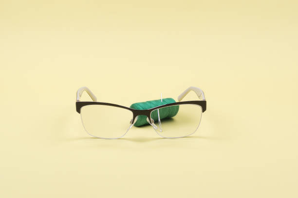 istock Glasses accessory a man with poor eyesight. Minimalism. 1250726918