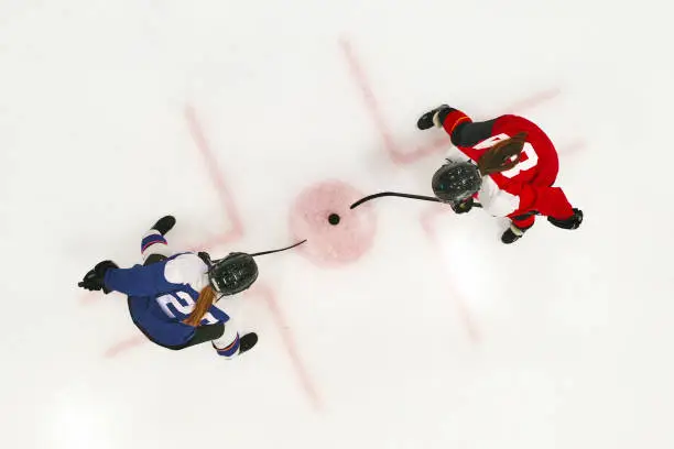 Photo of Woman Ice Hockey Team on the Ice