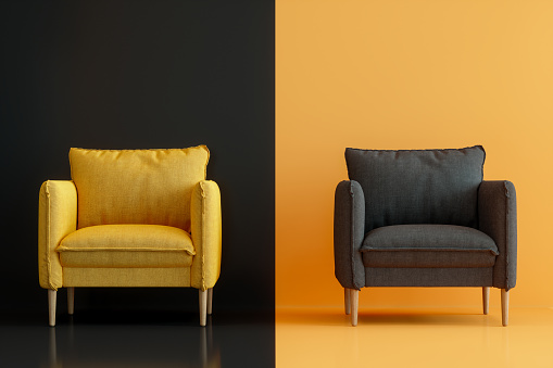 Black and Yellow Armchair - Contrast Concepts