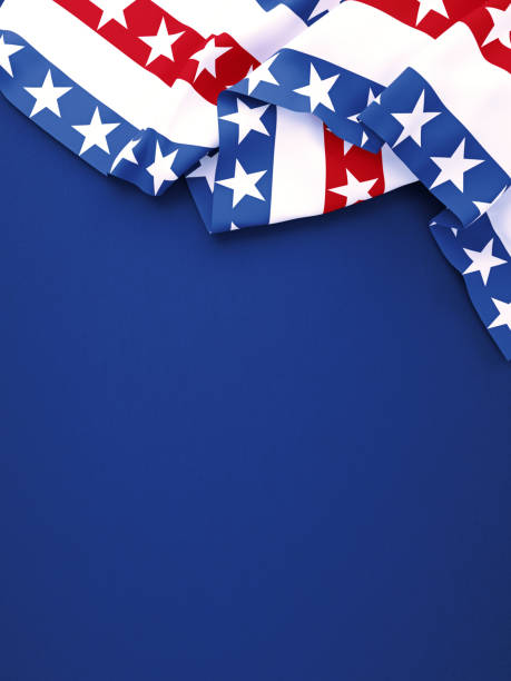 istock American Flag on Navy Blue Background 1250776987
