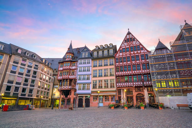 istock Old town square romerberg in downtown Frankfurt, Germany 1250778608