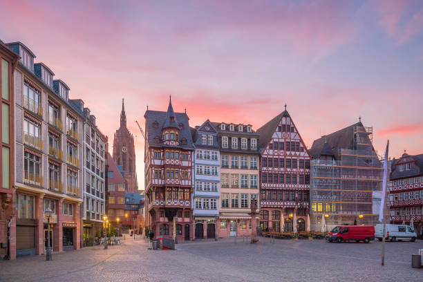 istock Old town square romerberg in downtown Frankfurt, Germany 1250778740