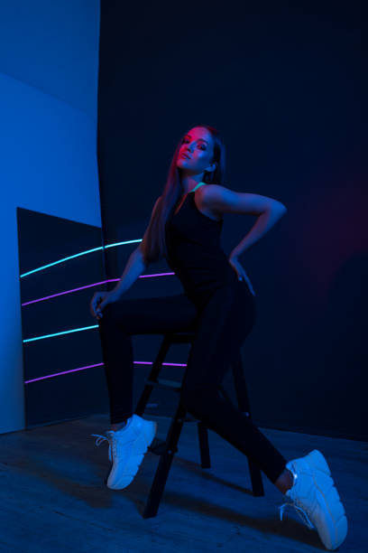 istock Studio portrait of a beautiful attractive athletic slim gir. 1250791217