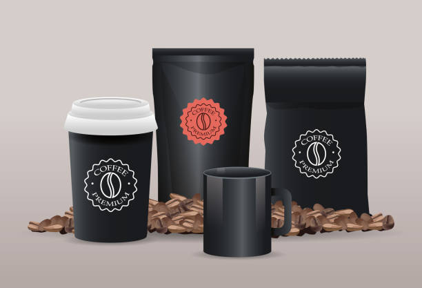 istock set of black elegant coffee packings products with grains 1250834425