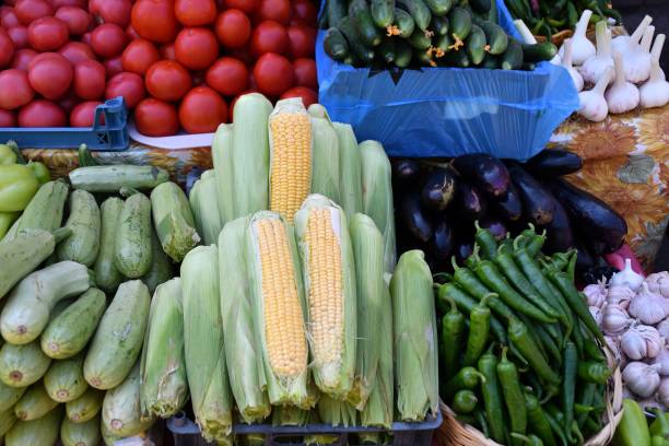 istock Fresh vegetables and herbs are sold at the Bazaar 1250848630