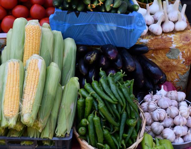 istock Fresh vegetables and herbs are sold at the Bazaar 1250848631