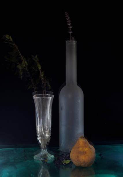 istock Still life with champagne glasses and bottles. 1250882065