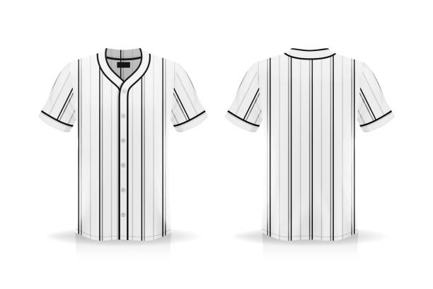 istock Specification Baseball Jersey T Shirt Mockup isolated on white background , Blank space on the shirt for the design and placing elements or text on the shirt , blank for printing , vector illustration 1250889909