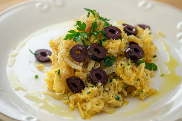 istock A delicious dish of shredded cod with potato straw. 1250892685