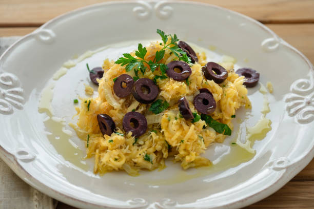 istock A delicious dish of shredded cod with potato straw. 1250892708