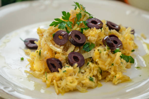 istock A delicious dish of shredded cod with potato straw. 1250892867