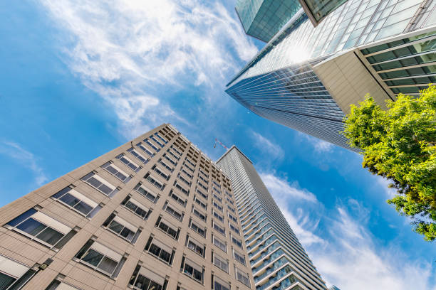 istock Skyscrapers in Tokyo with beautiful fresh green 1250900202