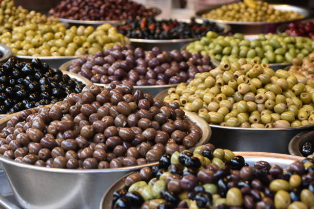 istock Olive stand at the market 1250906710