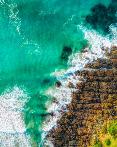 istock Aerial top down view of a beach 1250907509
