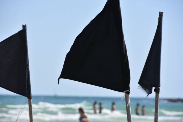 istock Black flag at sea 1250910226