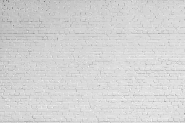 Photo of White brick wall.