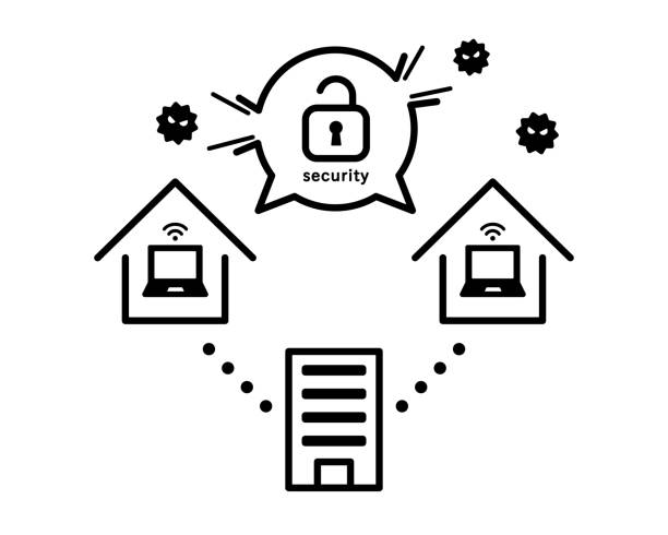 istock An icon of a person working on laptop with a house 1250925341