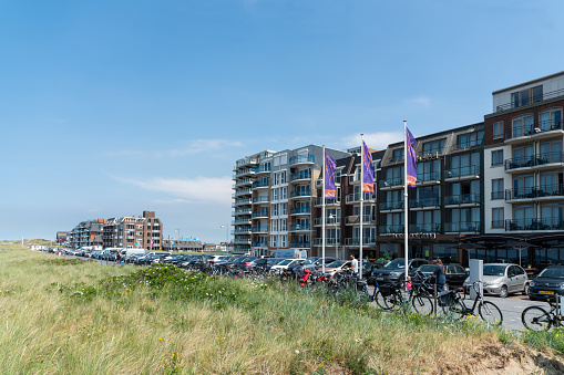 19 june 2020, IJmuiden, The Netherlands - Tourists visiting the beach town of Egmond aan zee (at the Sea) in the North of Holland