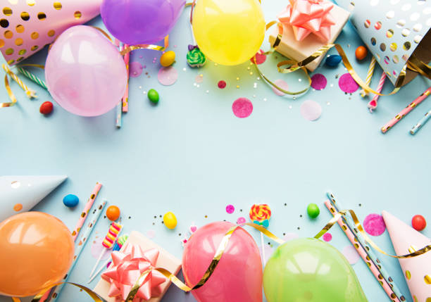istock Happy birthday or party background 1250929873