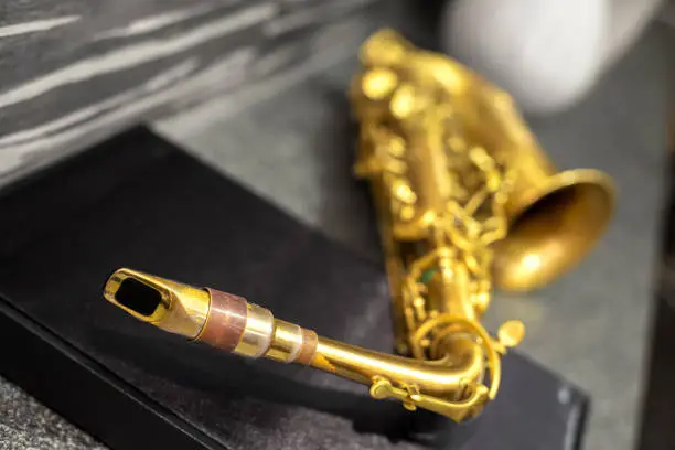 Photo of Saxophone on the table