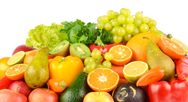 istock Composition with healthy fruits and vegetables 1250943493