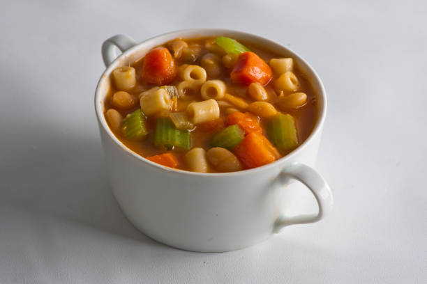 Soup. Classic American, Italian or French restaurant favorite. Diced vegetables, celery, beans, chili peppers, carrots, onions, garlic, sautéed in olive oil & broth then slow cooked. Appetizer favorite.