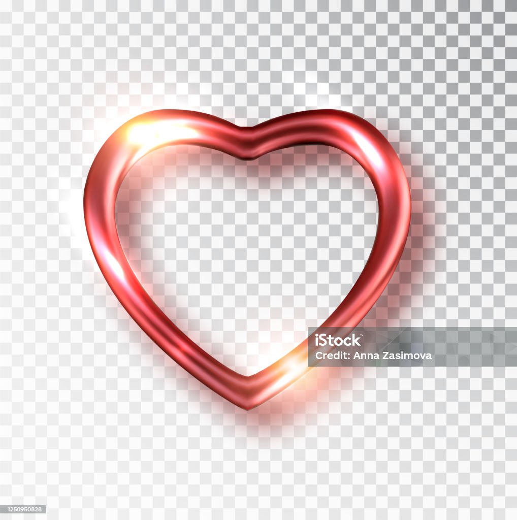 Red Heart Realistic Vector Decoration 3d Object Romantic Symbol Of ...