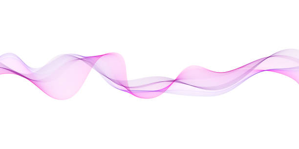 ilustrações de stock, clip art, desenhos animados e ícones de abstract flowing banner - sine wave abstract panoramic pattern