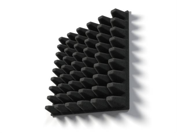 istock acoustic foam block. silent room concept. 3D illustration 1250951702
