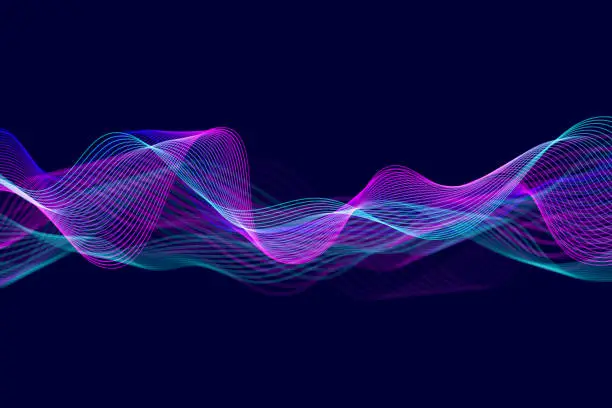 Vector illustration of Abstract flowing technology background