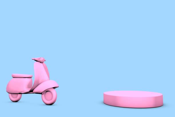 istock Pink Stand and Motorcycle 1250952076