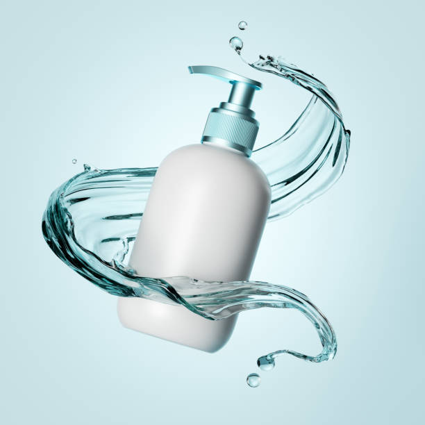 istock 3d render, white cosmetic bottle inside water splashing levitate, isolated object, dispenser container for liquid soap, beauty banner template, blank package mockup for skin care product 1250958685