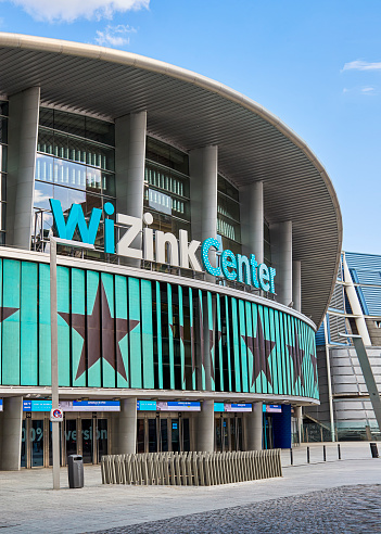 Madrid, Spain - June 15, 2020: WiZink Center sports stadium and concert stage in Madrid.\