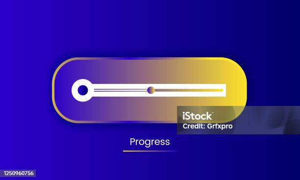 Progress Object Abstract Shape With Progress Diagram Stock Illustration - Download ...