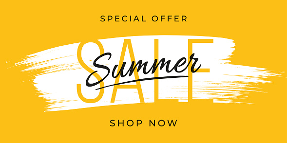 Summer Sale design for advertising, banners, leaflets and flyers. Stock illustration