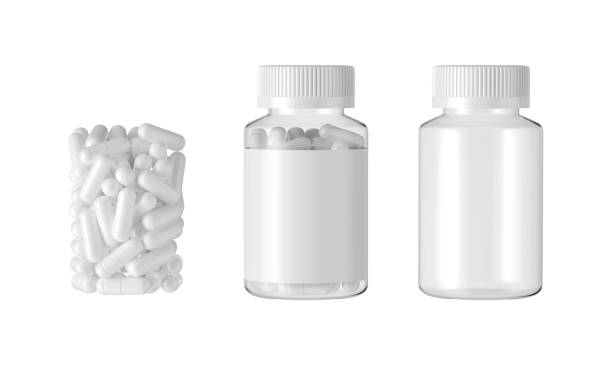 istock White transparent plastic medicine bottle mockup isolated on white background 1250973828