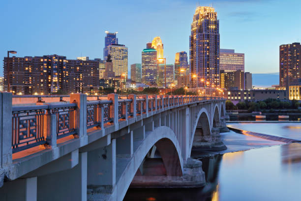 istock Central Avenue Bridge + Minneapolis Skyline 1250977679