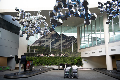 Christchurch, New Zealand - December 30, 2018. View of the terminal of Christchurch Airport, Christchurch, New Zealand.