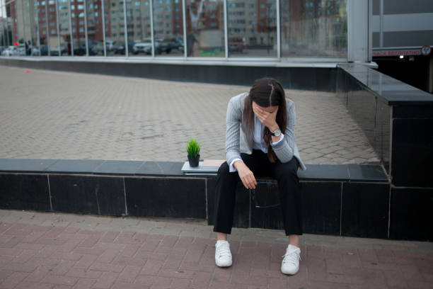 istock Dismissal from a large company. Economic crisis and problems with qualifications. 1250982008