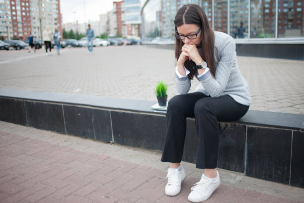 istock Dismissal from a large company. Economic crisis and problems with qualifications. 1250982013
